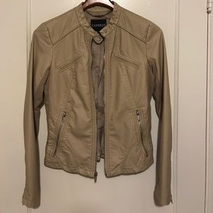 Express tan moto jacket in excellent condition