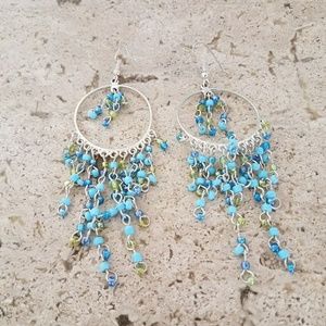 Beaded hoop earrings