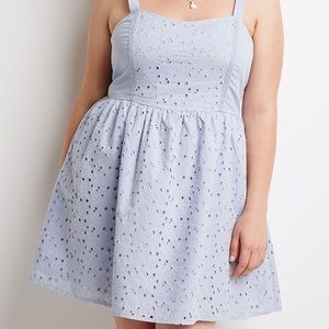 BNWT: Forever 21 Light Blue Eyelet Dress