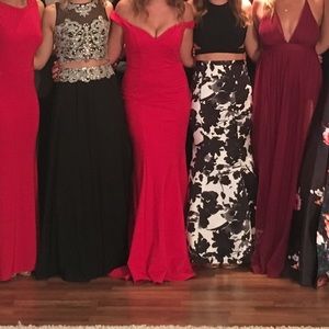 Sherri Hill #50730.  Red mermaid