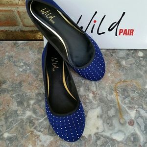 NWT Blue Suede Flats by Wild Pair