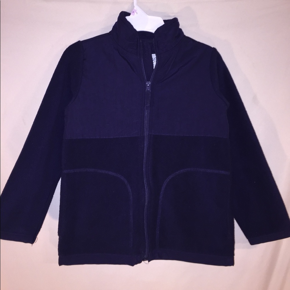 Children's Place Sz Yth S 5/6 navy zip up fleece