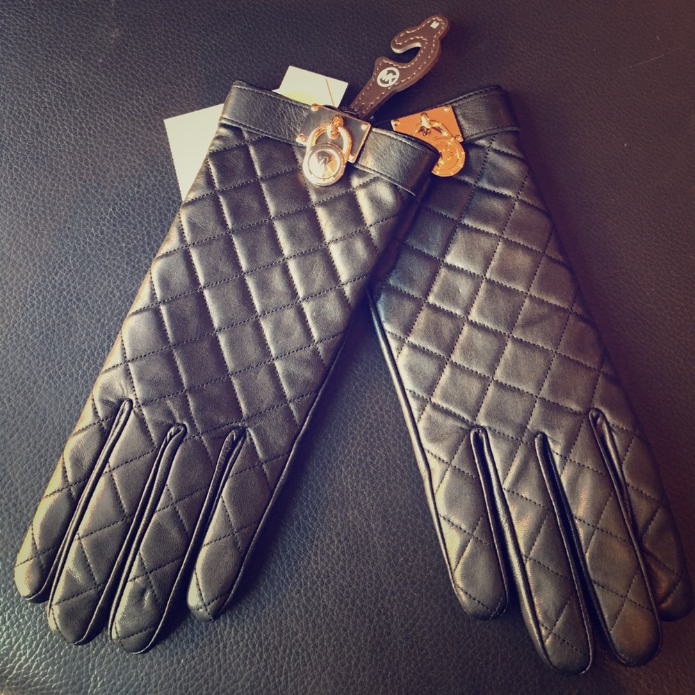 Michael Kors Leather Gloves