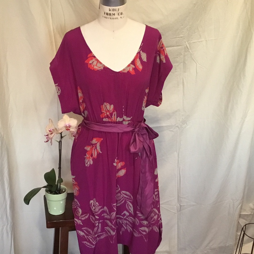 Anthropologie Moulinette Soeurs Silk Dress Sz.12.