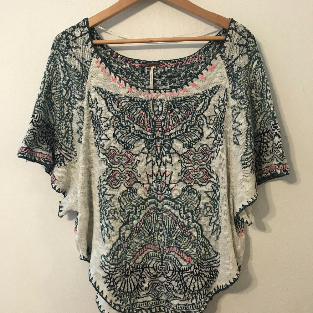 Free People Poncho Sweater