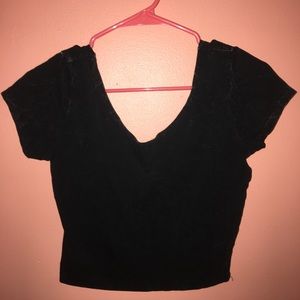 Black rustic looking crop top