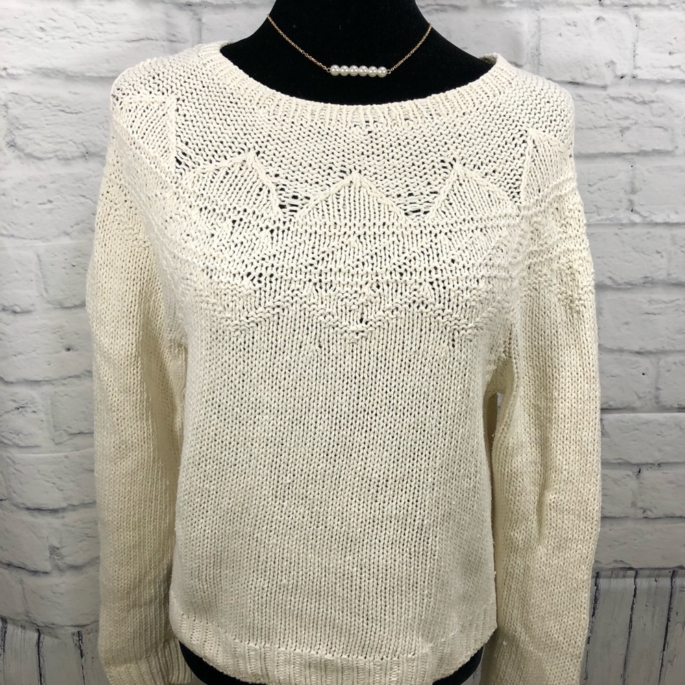 J. Crew size S hand knit linen sweater fall