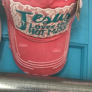 Jesus loves this hot mess Hat