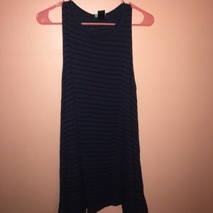 Blue and Black striped dress