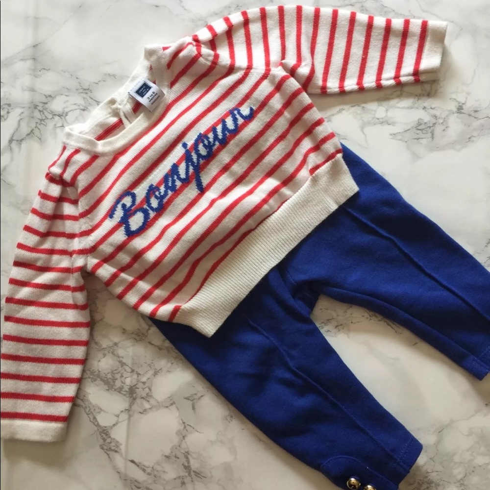 Janie & Jack sweater and pants 3-6 Months