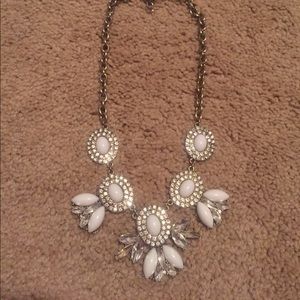 WHITE DIAMOND JCREW STATEMENT NECKLACE