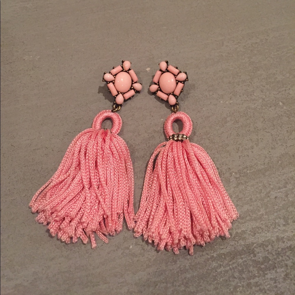 Bauble Bar Pink Tassle Earrings
