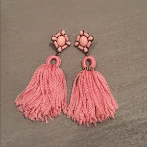 Bauble Bar Pink Tassle Earrings