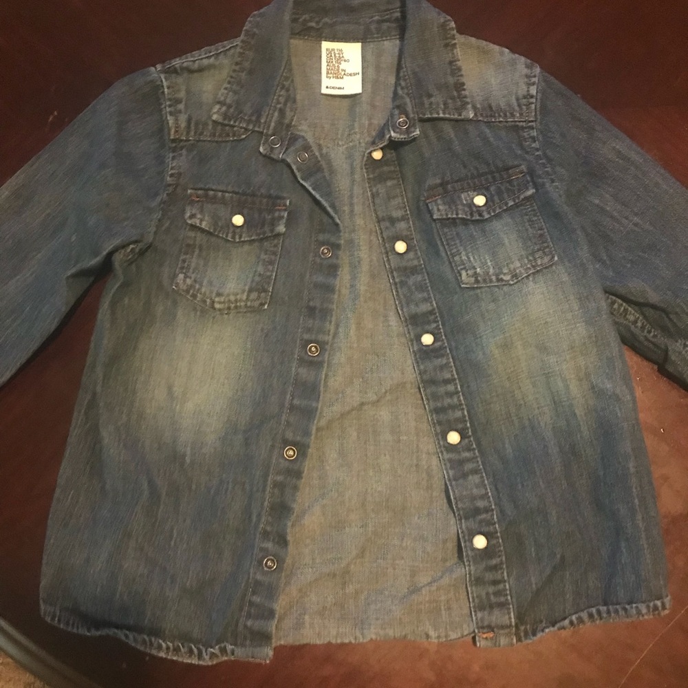 Denim button down