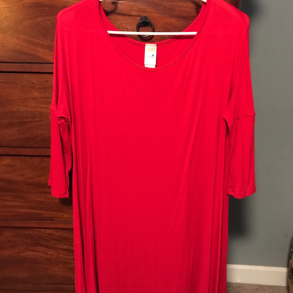Red tunic top