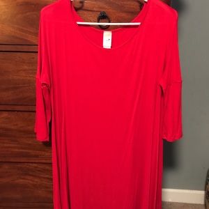 Red tunic top