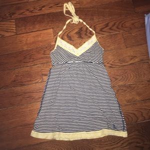Tank top blue and white stripe