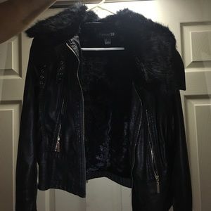 Faux leather jacket (never worn but removed tags)