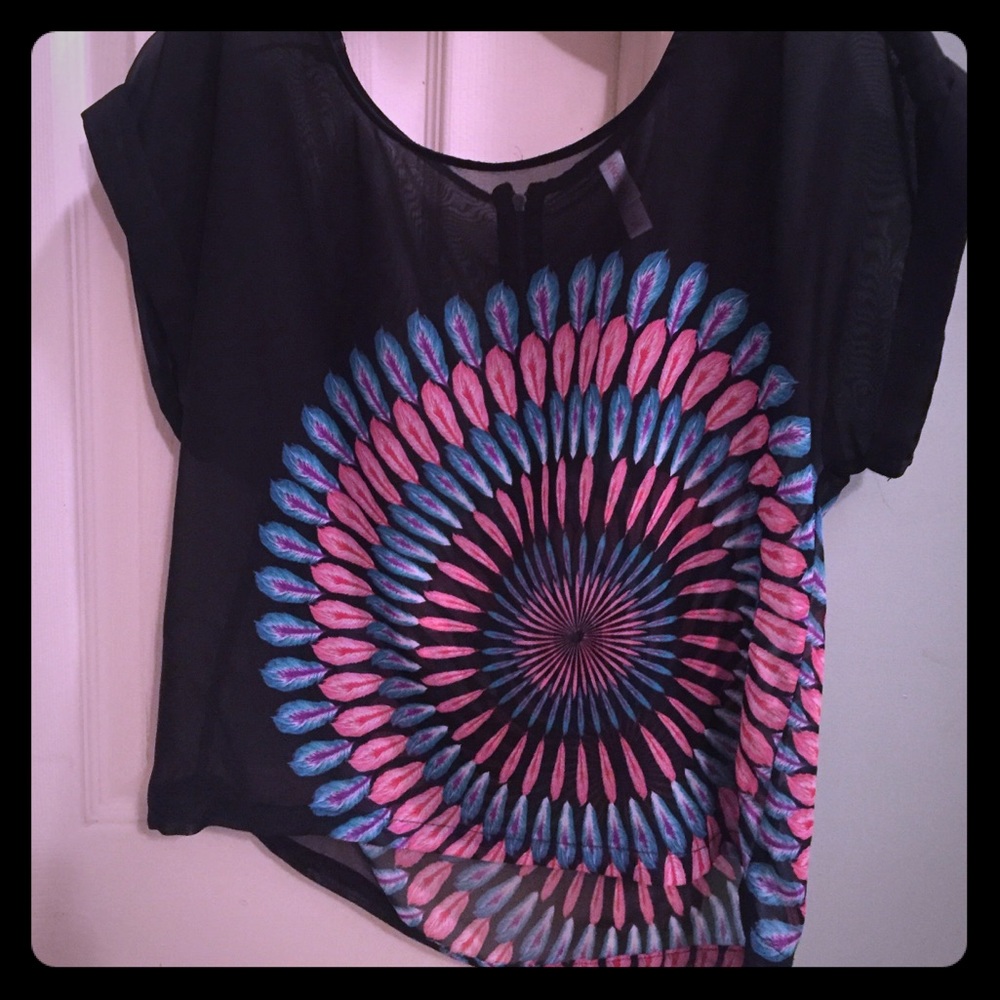 Spiral feather shirt
