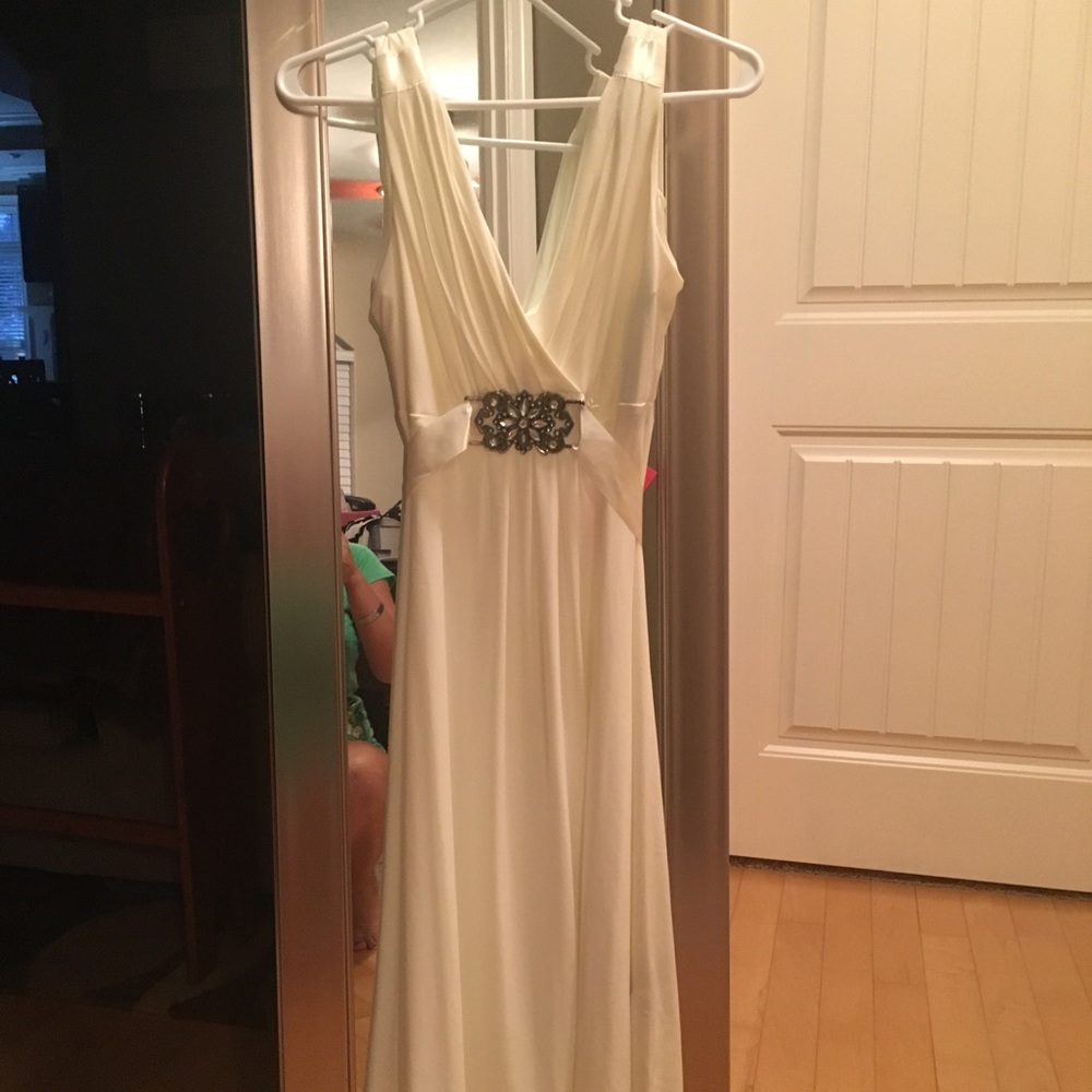 White/cream chiffon style dress