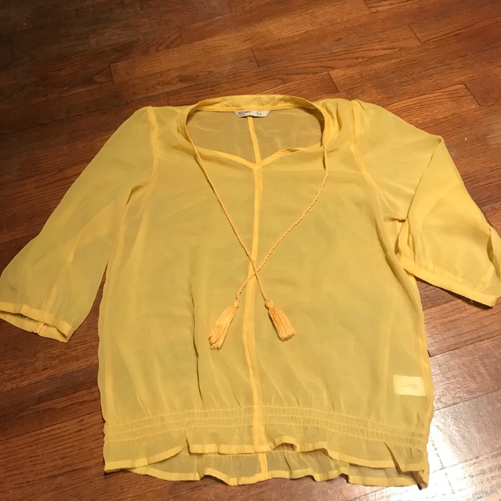 Gold sheer top