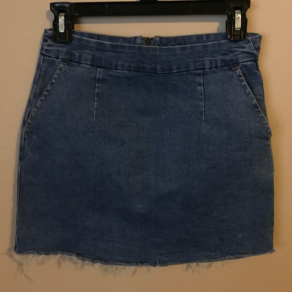 Forever 21 Frayed denim skirt