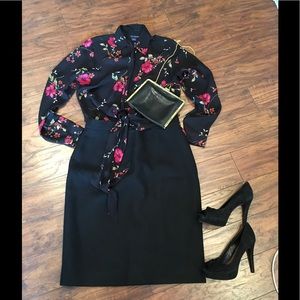 Louis Feraud 100% Wool Pencil Skirt