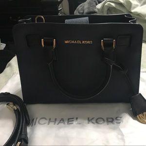 Michael Kors Navy Blue Dillon Satchel.