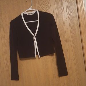 Maurices black and white dress cardigan
