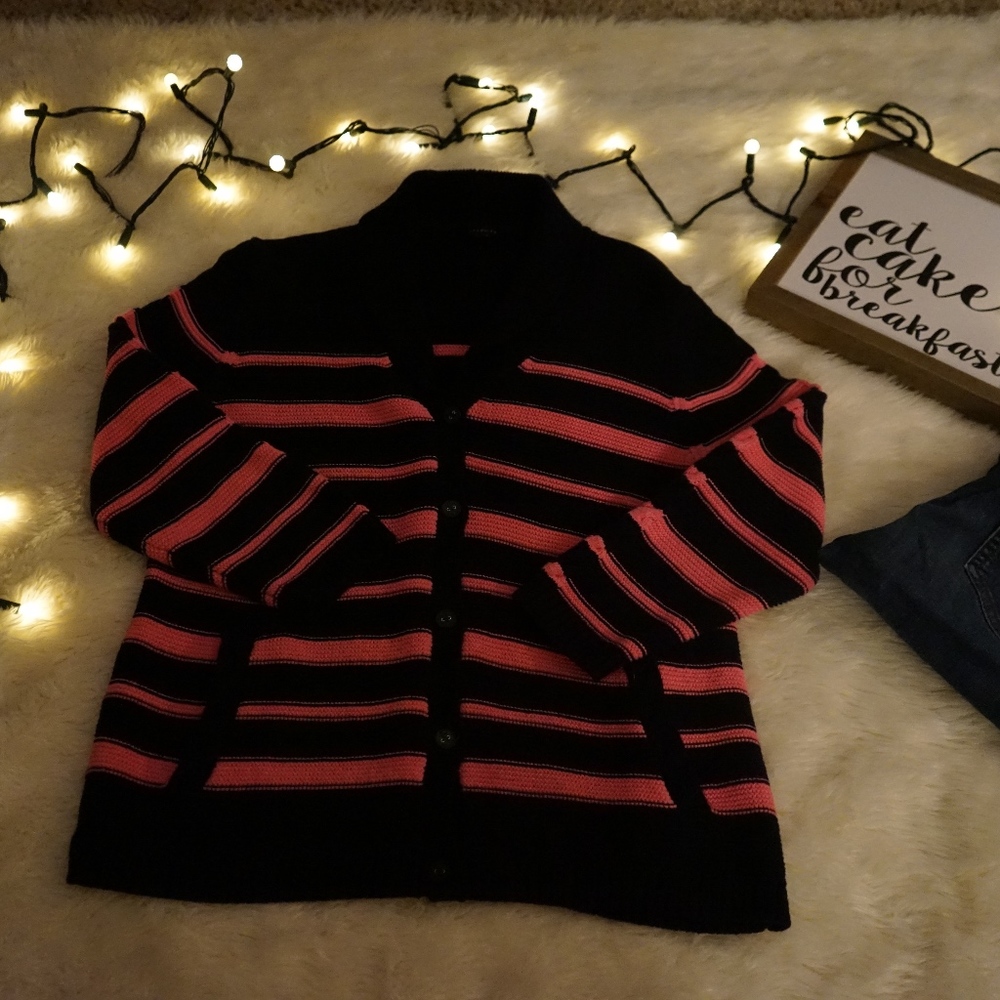 Talbots pink and blue sweater. Size medium.