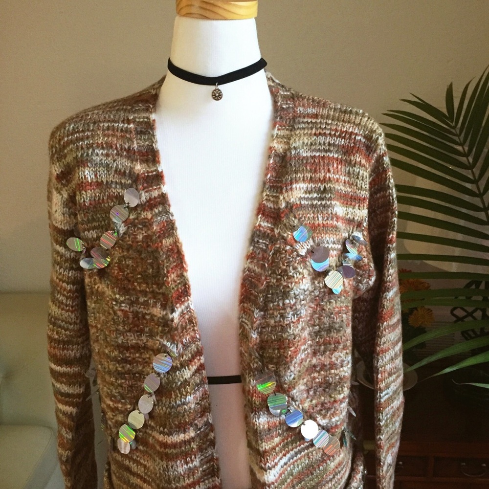 Unique Mixed Color Long Cardigan