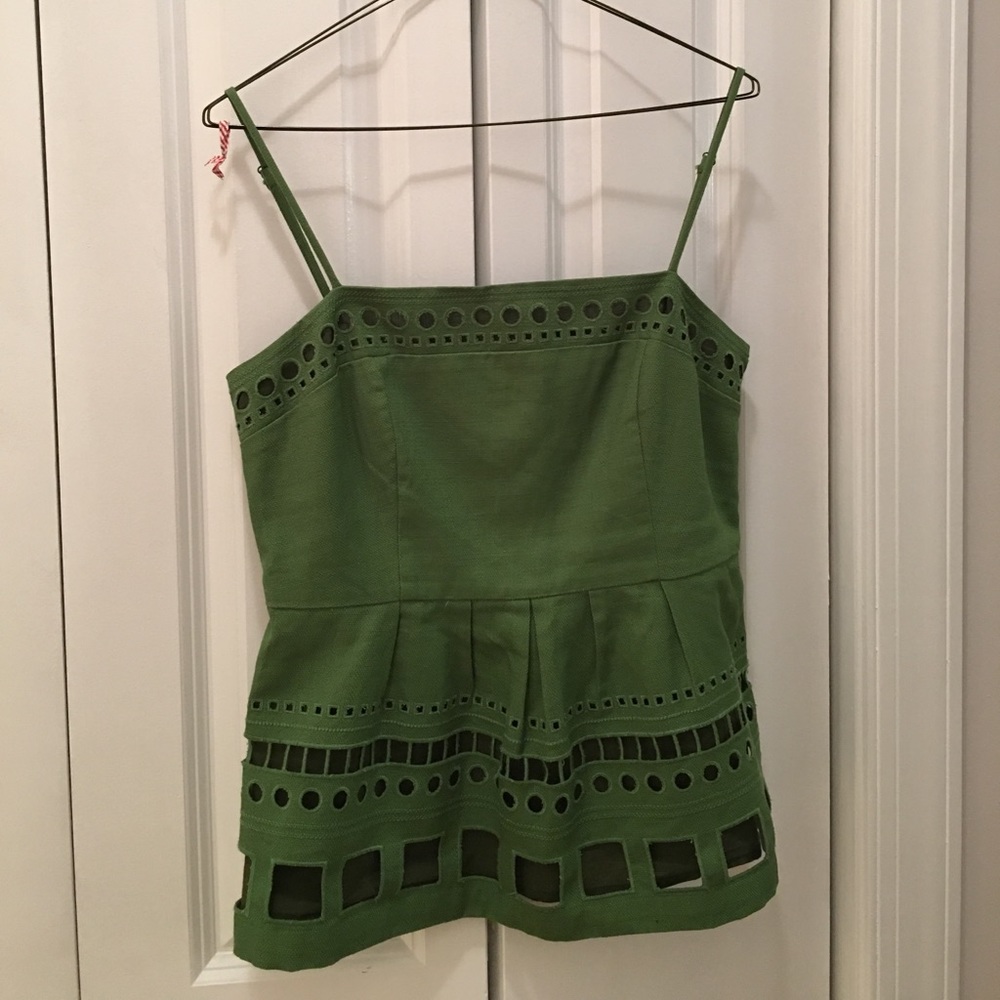 Anthropologie maevc green camisole size 6