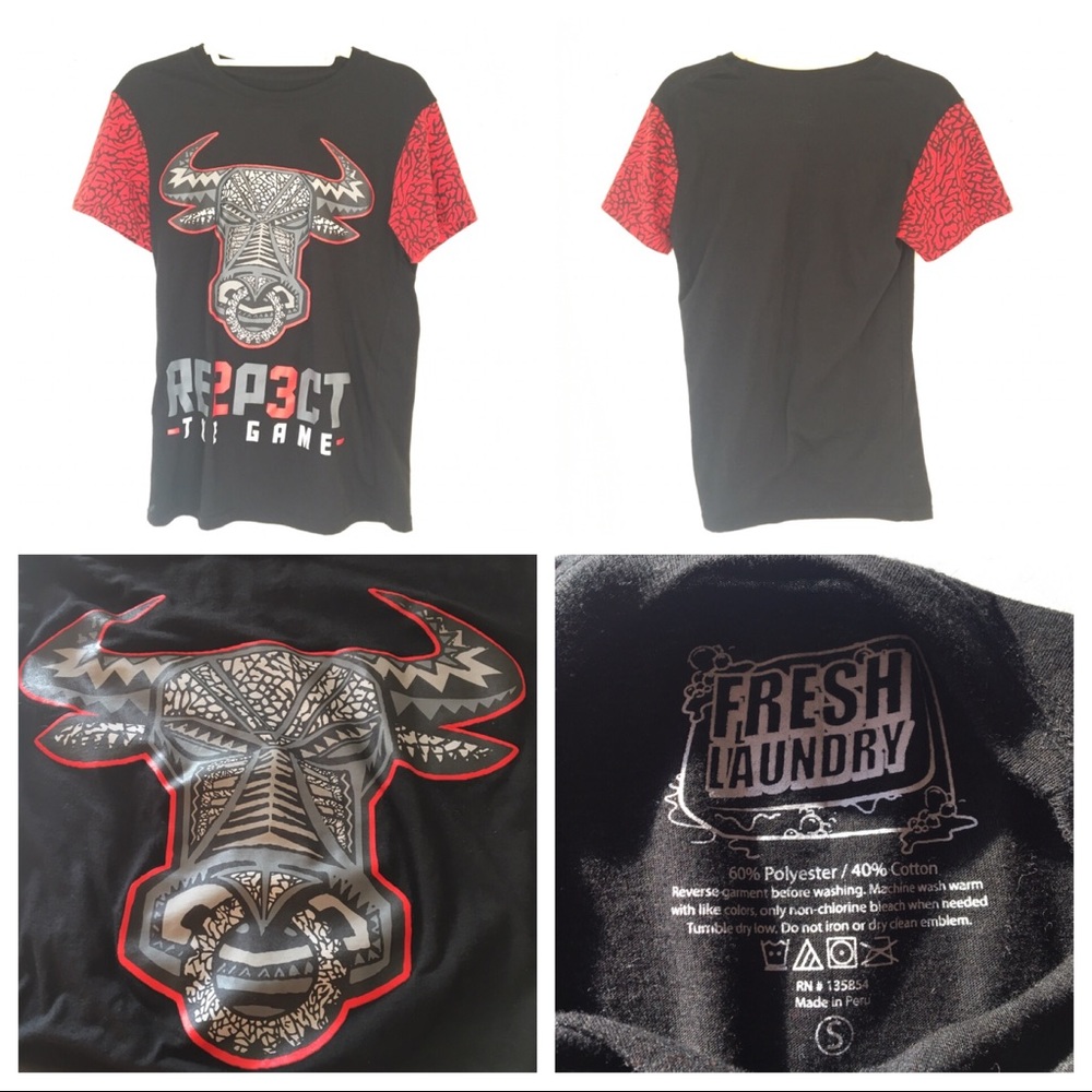 Small Junior boys Fresh Laundry Hip Hop T-Shirt