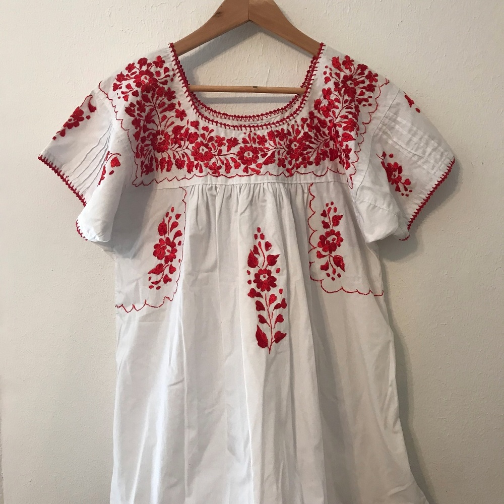 Handmade Mexican Floral Top off Etsy