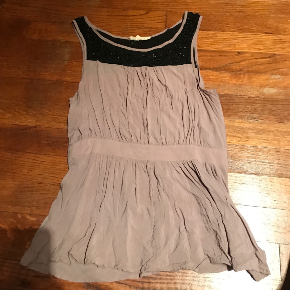 Grey and black Small top