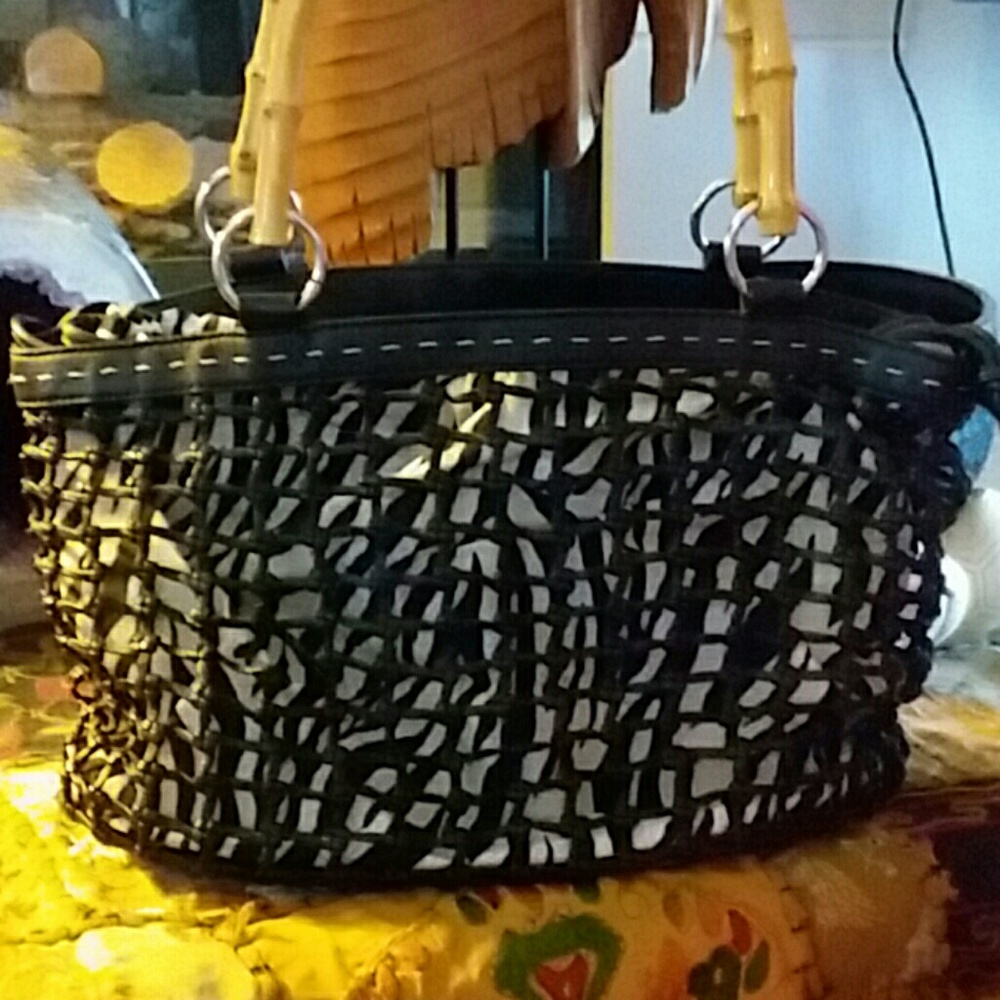 Zebra & Knotted Leather Purse