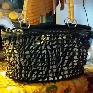 Zebra & Knotted Leather Purse