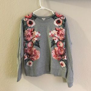 J. Crew Lightweight Floral Sweatshirt