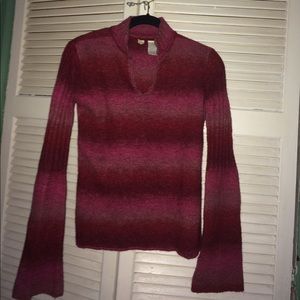 MOTH-Anthropologie sweater in ombré berry shades.
