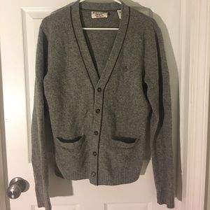 Original penguin gray wool cardigan