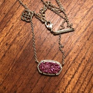 Kendra Scott Fuchsia Drusy Elisa EUC