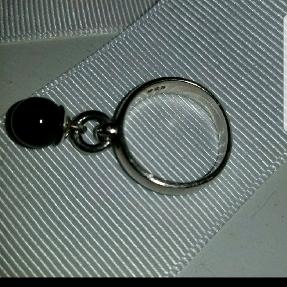 Tiffany  & Co. Sterling Onyx Ring