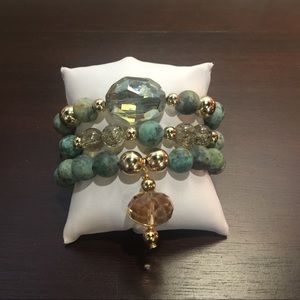 Beaded natural stone bracelets