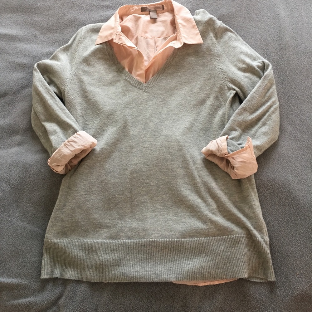 Collared shirt in Sweater