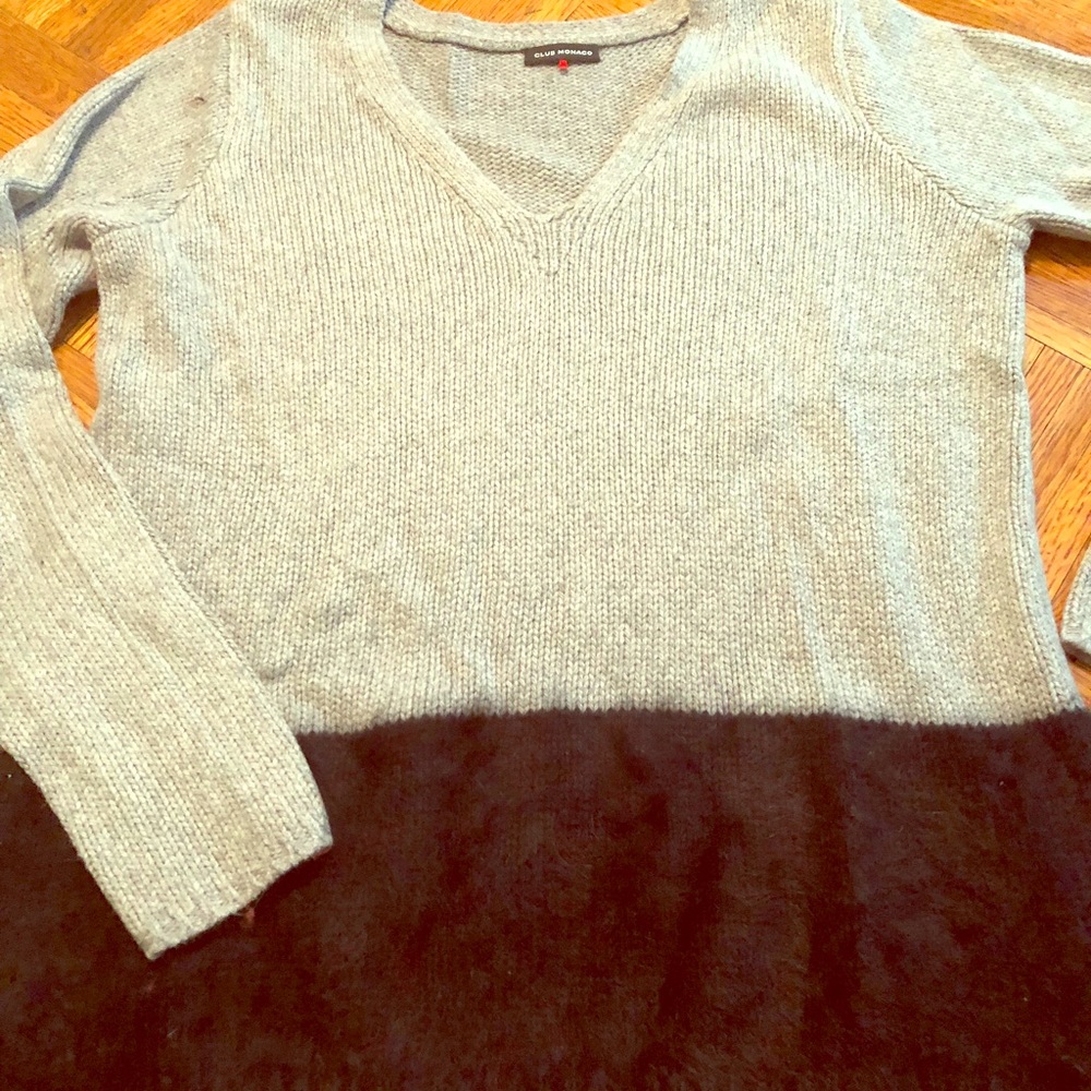 Club Monaco mixed material sweater