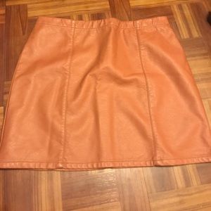 Faux leather skirt