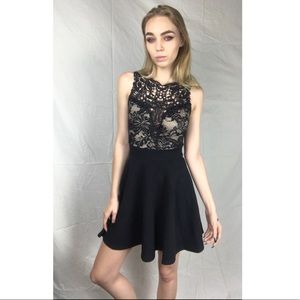 Cute mini black lace dress