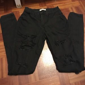 Fashion Nova ripped black jeans