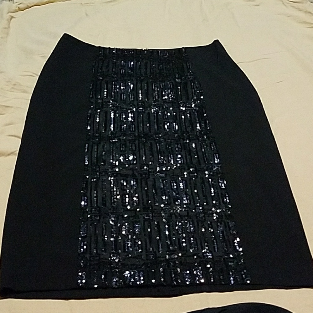 Black knee length skirt