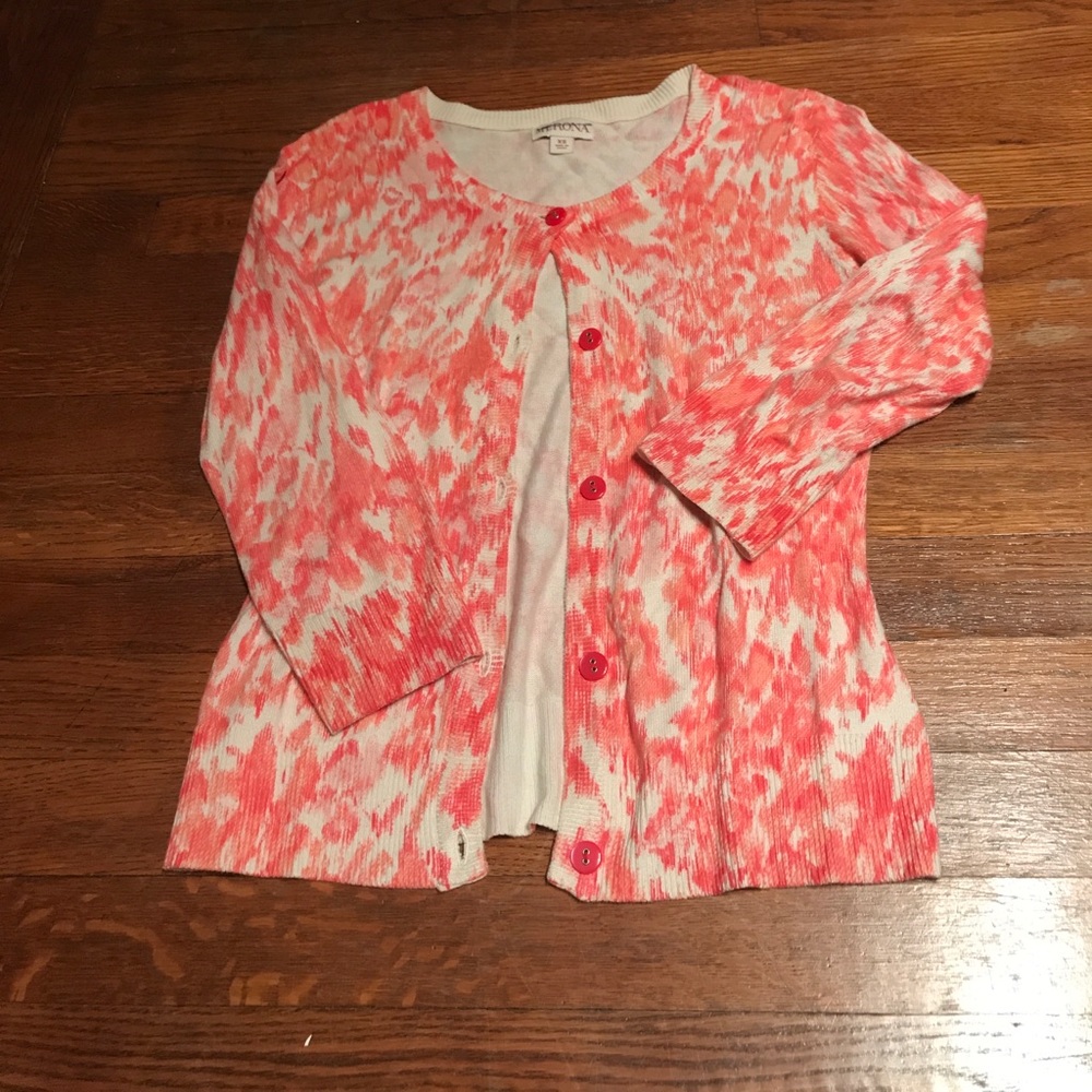 Peach and cream cardigan